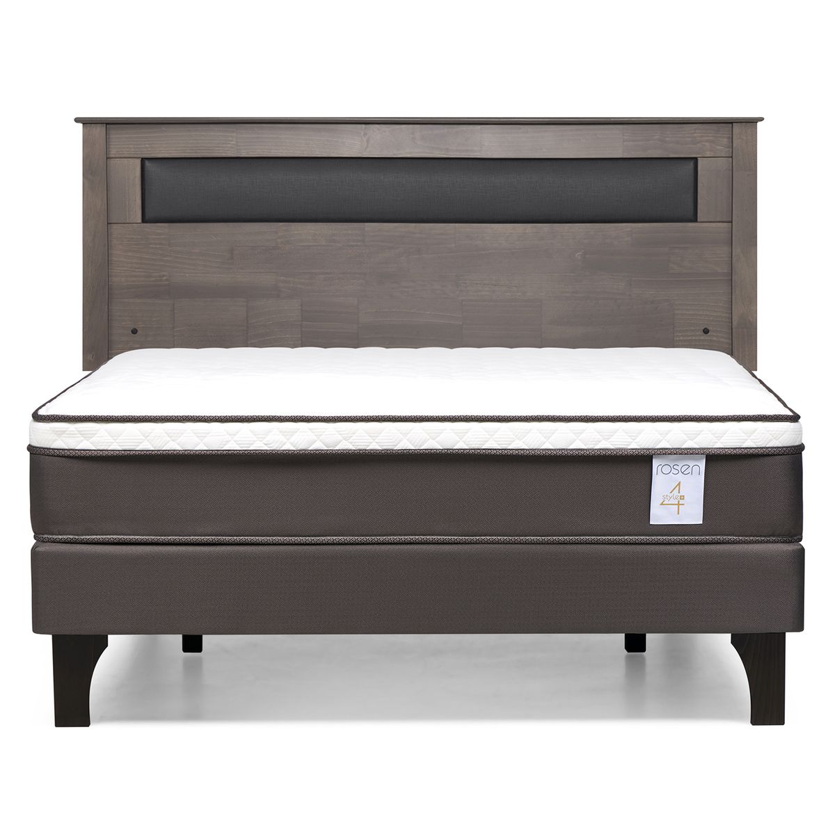 ROSEN - Cama Europea New Style 4 Plus 2 plazas Respaldo Ferrara