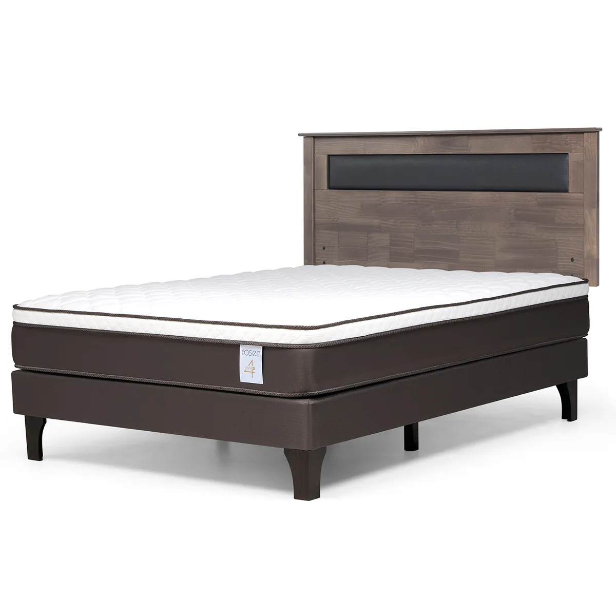 ROSEN - Cama Europea New Style 4 Plus 2 plazas Respaldo Ferrara