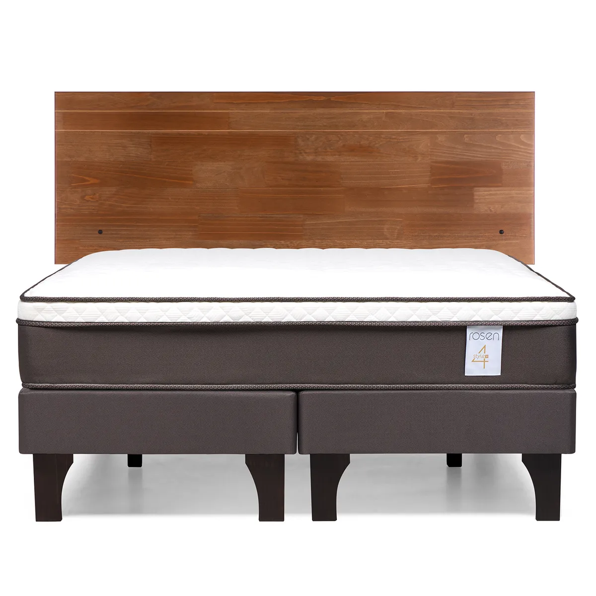 ROSEN - Cama Europea New Style 4 Plus 2 plazas Respaldo Tabor
