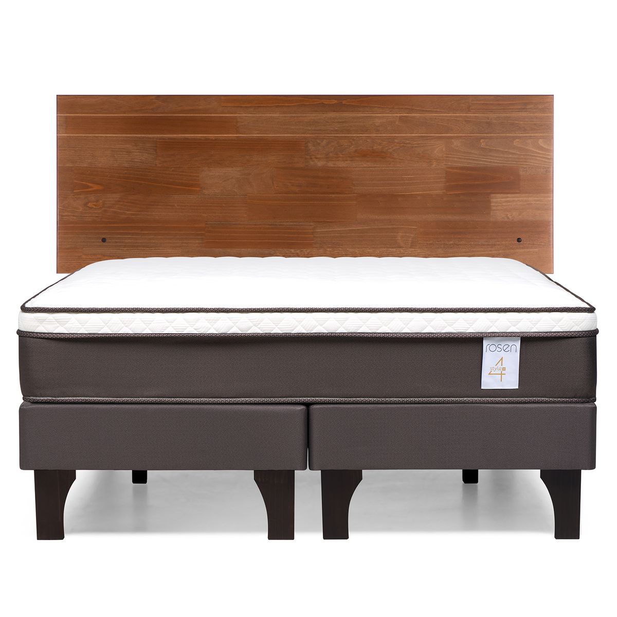ROSEN - Cama Europea New Style 4 Plus 2 plazas Respaldo Tabor
