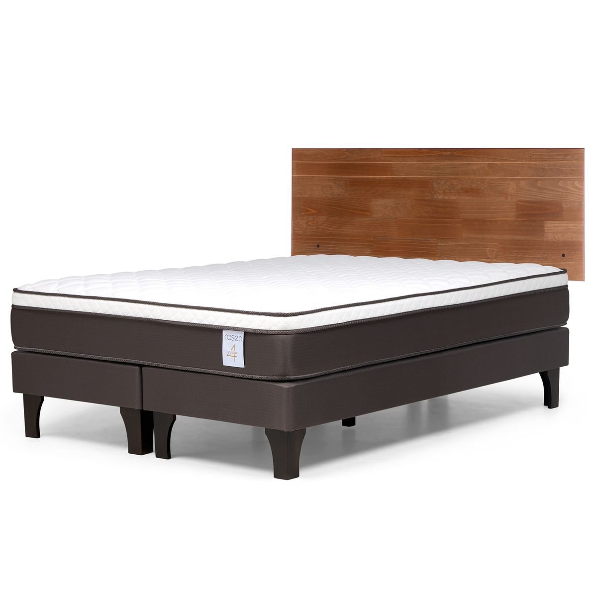 ROSEN - Cama Europea New Style 4 Plus 2 plazas Respaldo Tabor