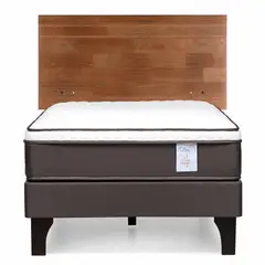 ROSEN - Cama 1.5 plazas Europea New Style 4 Plus Chocolate
