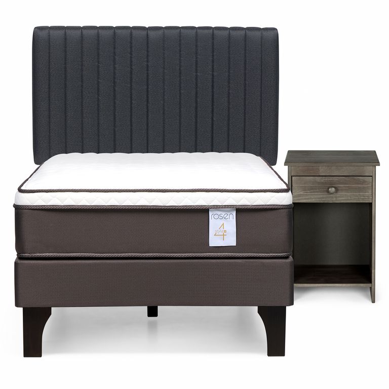 ROSEN Cama Europea New Style 4 Plus 1,5 plazas Muebles Lucio