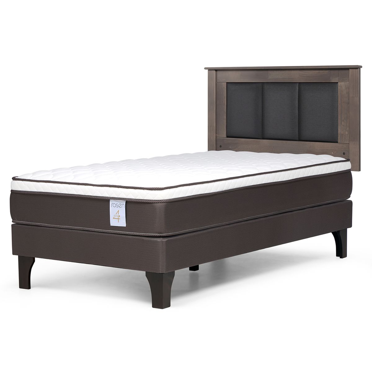 ROSEN - Cama Europea New Style 4 Plus 1,5 plazas Respaldo Rachel