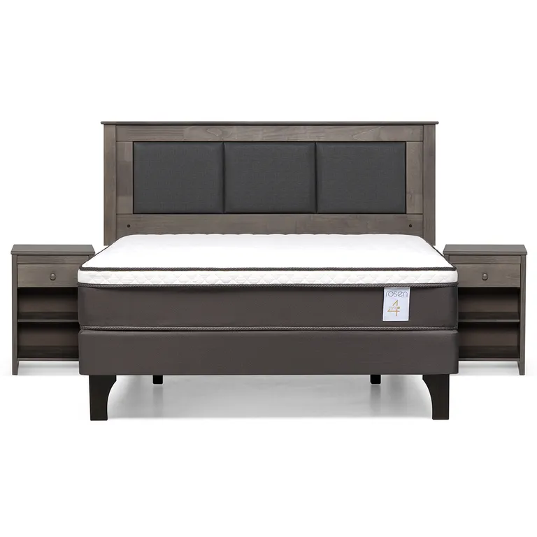 ROSEN Cama Europea New Style 4 Plus 2 plazas Muebles Rachel