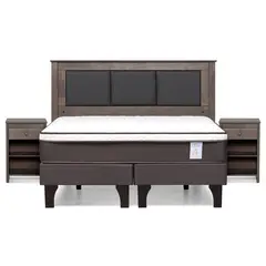 ROSEN - Cama 2 plazas Europea New Style 4 Plus Chocolate