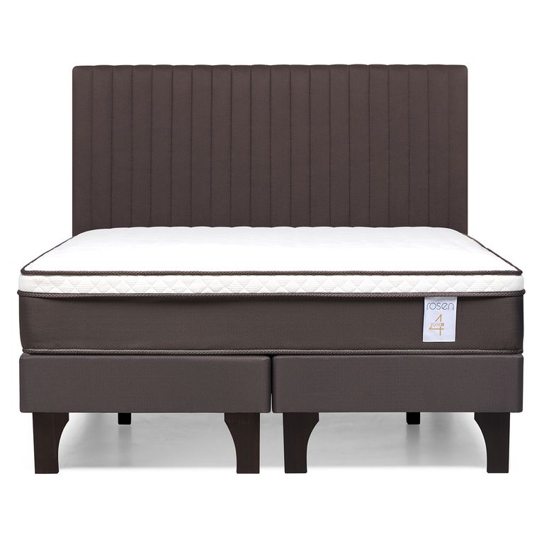ROSEN Cama Europea New Style 4 Plus 2 plazas Respaldo Lucio