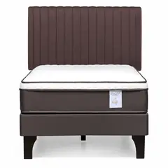ROSEN - Cama 1.5 plazas Europea New Style 4 Plus Chocolate