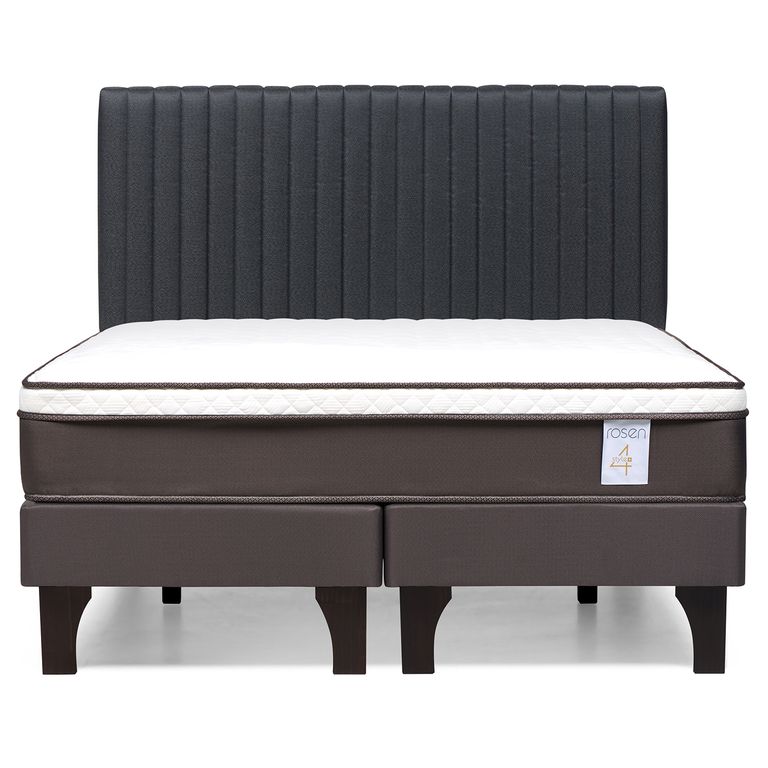 ROSEN Cama Europea New Style 4 Plus 2 plazas Respaldo Lucio