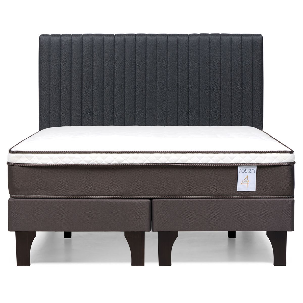 ROSEN - Cama Europea New Style 4 Plus 2 plazas Respaldo Lucio