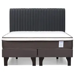 ROSEN - Cama 2 plazas Europea New Style 4 Plus Chocolate