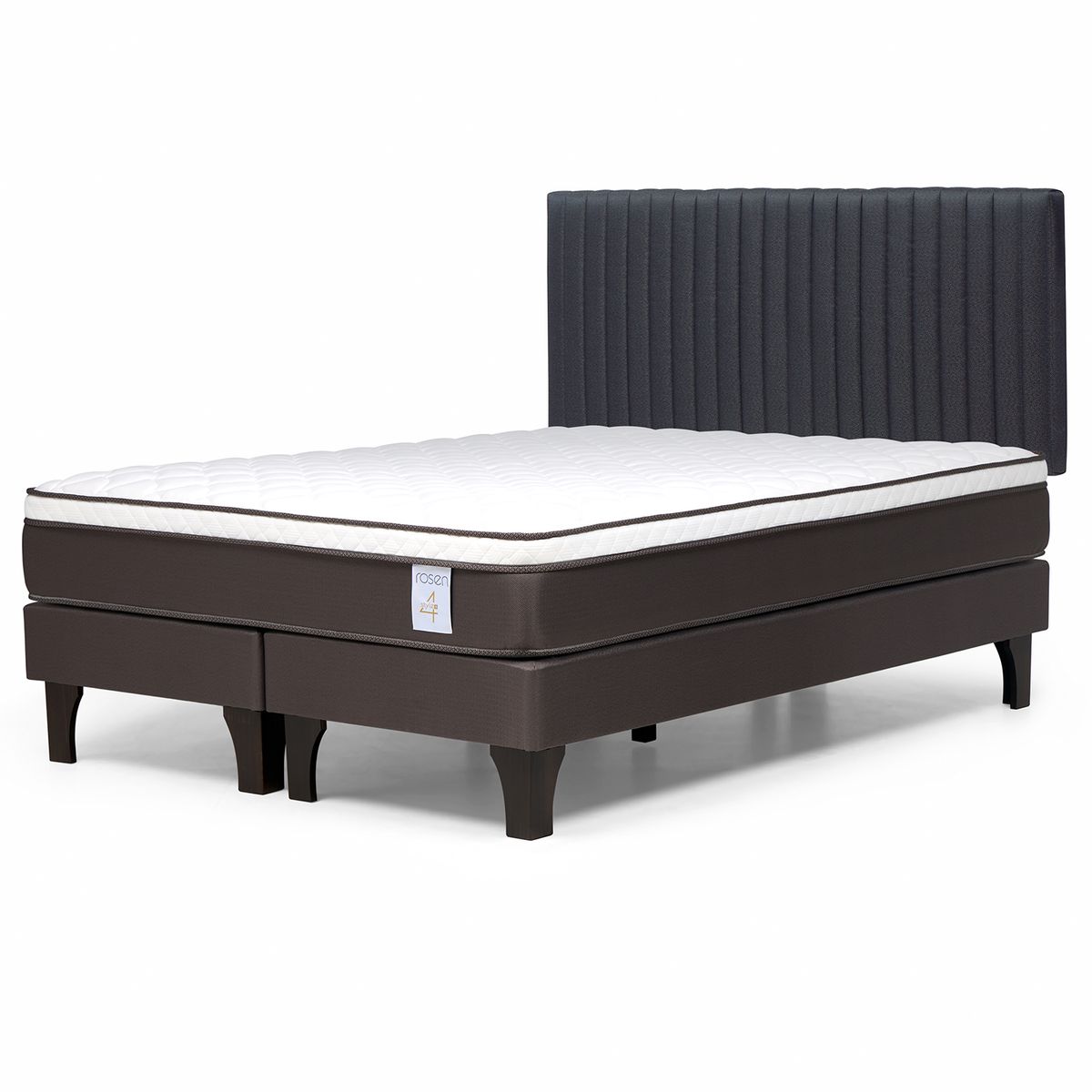 ROSEN - Cama Europea New Style 4 Plus 2 plazas Respaldo Lucio