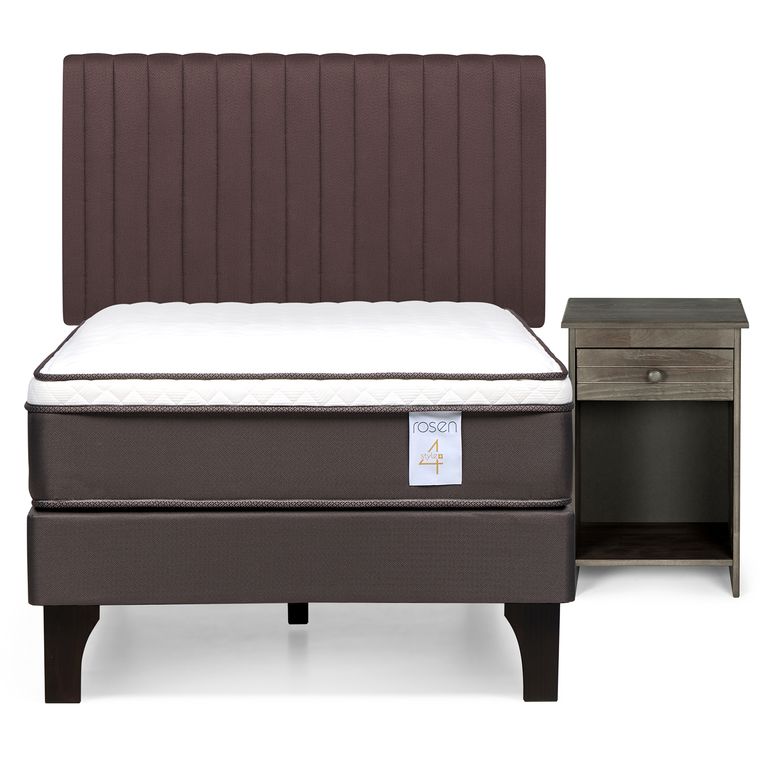 ROSEN Cama Europea New Style 4 Plus 1,5 plazas Muebles Lucio
