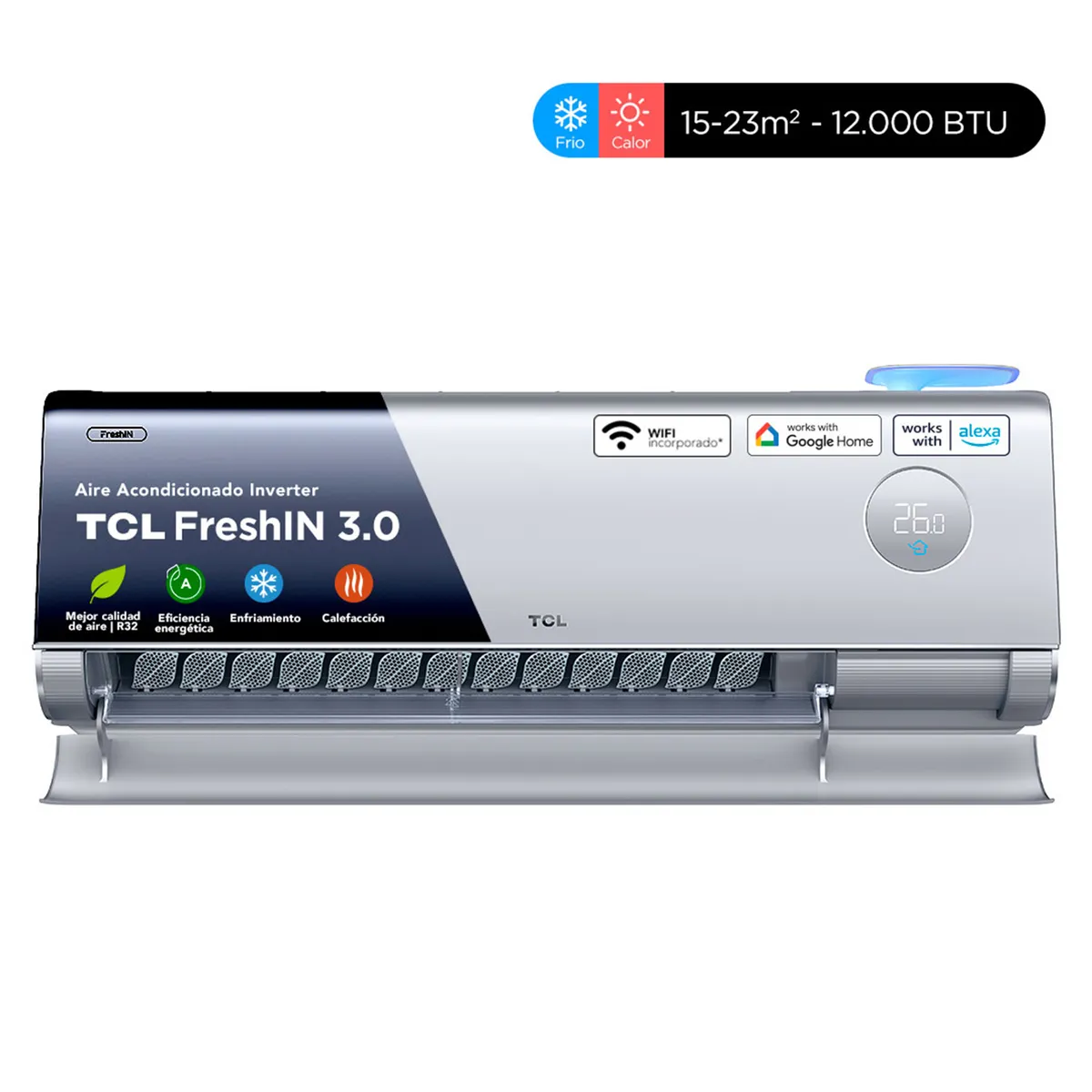 TCL - Aire Acondicionado Inverter FreshIN 12000 BTU Wifi