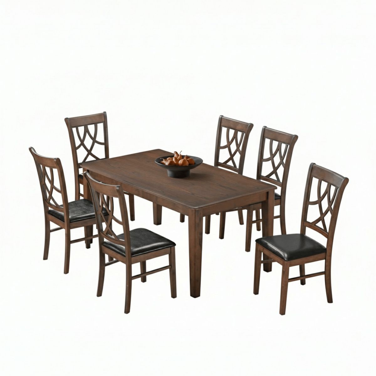 HOME MOBILI - Juego de Comedor Bruselas 6 Sillas Mesa Rectangular 160x90x74 cm 