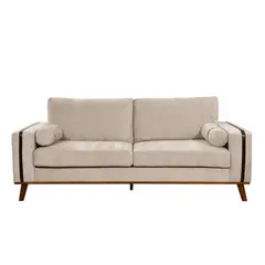 HOME MOBILI - Sofá 3 cuerpos Cleveland 198x85x86 cm Beige
