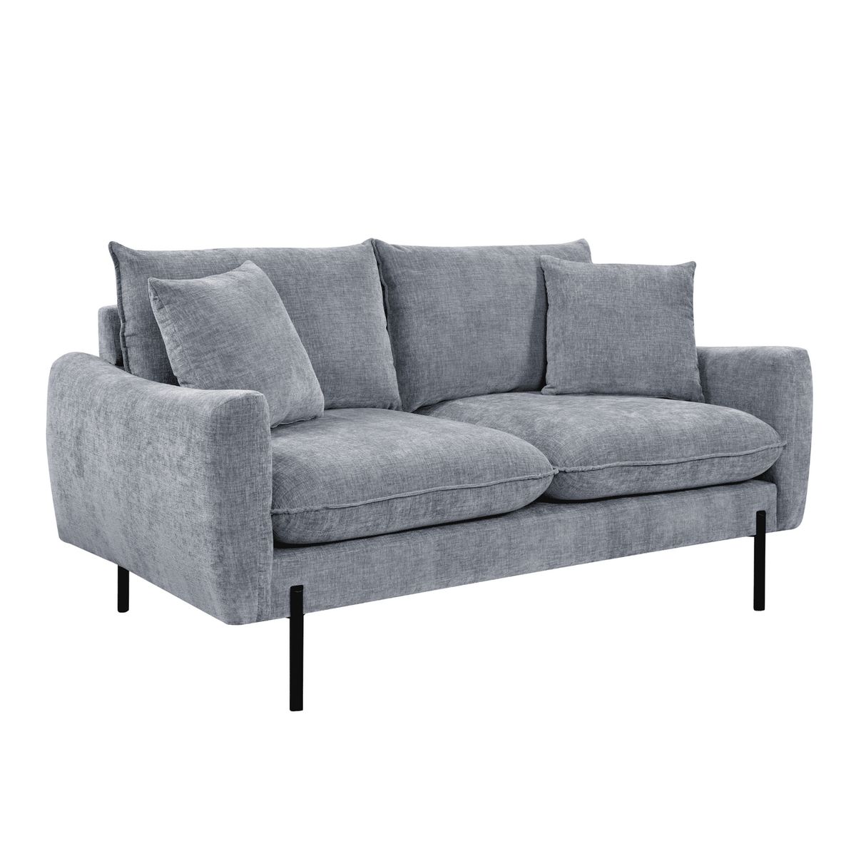 HOME MOBILI - Sofá 2 cuerpos Huston 160x86x85 cm Gris