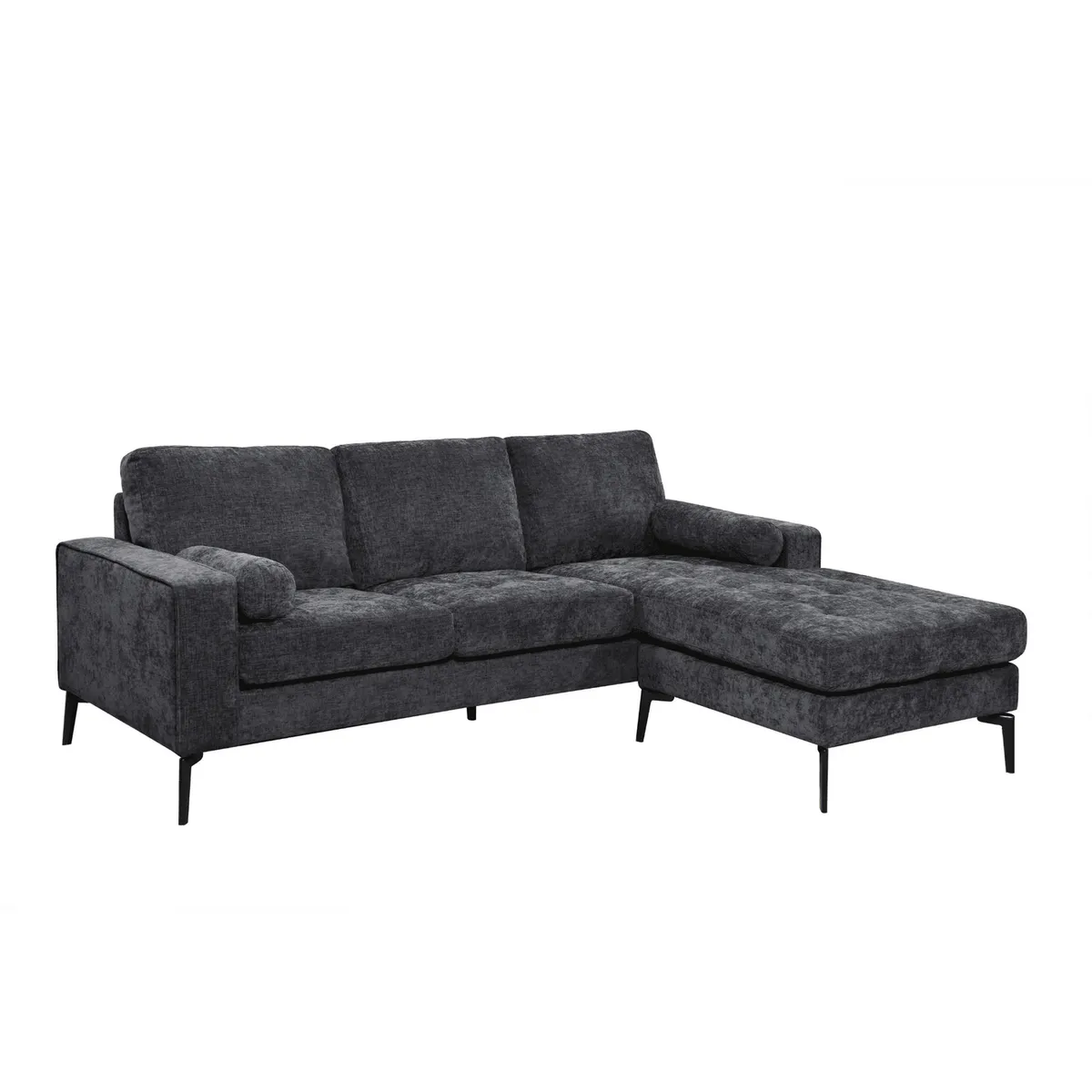 HOME MOBILI - Sofá 4 cuerpos Baltimore 210x86x159 cm Gris