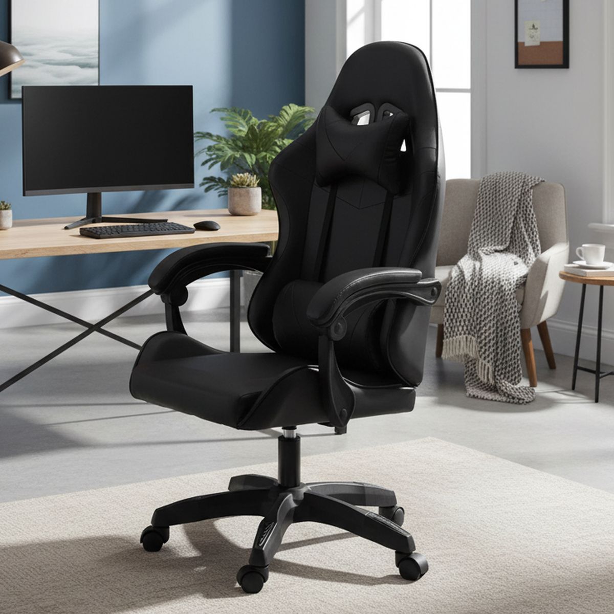 HOME MOBILI - Silla Gamer Forn Negro
