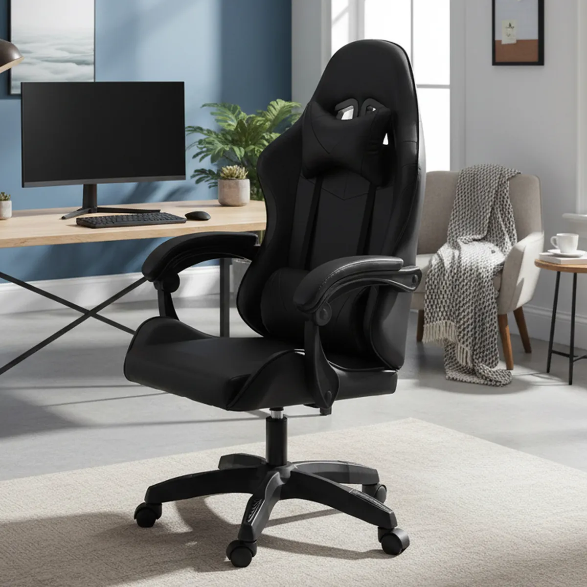 HOME MOBILI - Silla Gamer Forn Negro