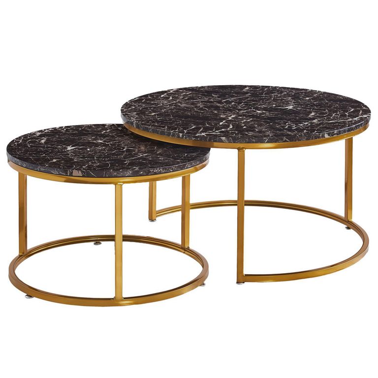Mesa de Centro Nido Black Negro 80x80x45 cm