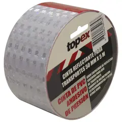 TOPEX - Cinta Reflectante Rojo/Blanco 50mm x 5 m
