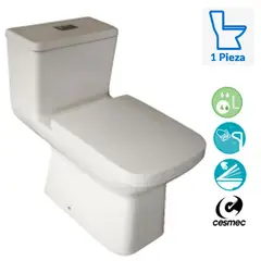 KLIPEN - Sanitario One piece Dual 18 cm 6 Litros KUBIK Blanco