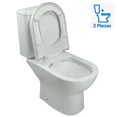 KLIPEN - Sanitario Two piece Dual Múltiple 6 Litros ATENAS Blanco