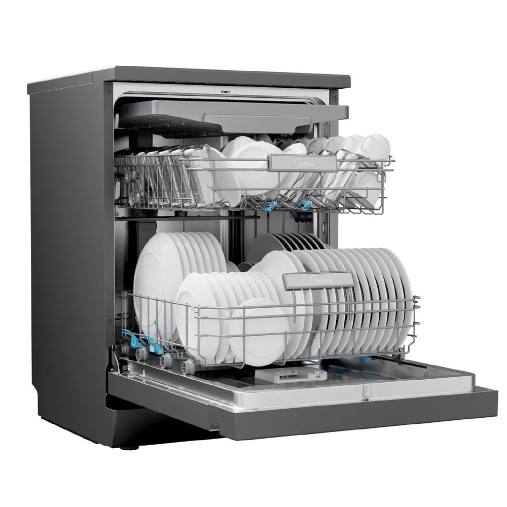 Midea MDWEF1533GBS 15 Cubiertos Black Inox, foto 5