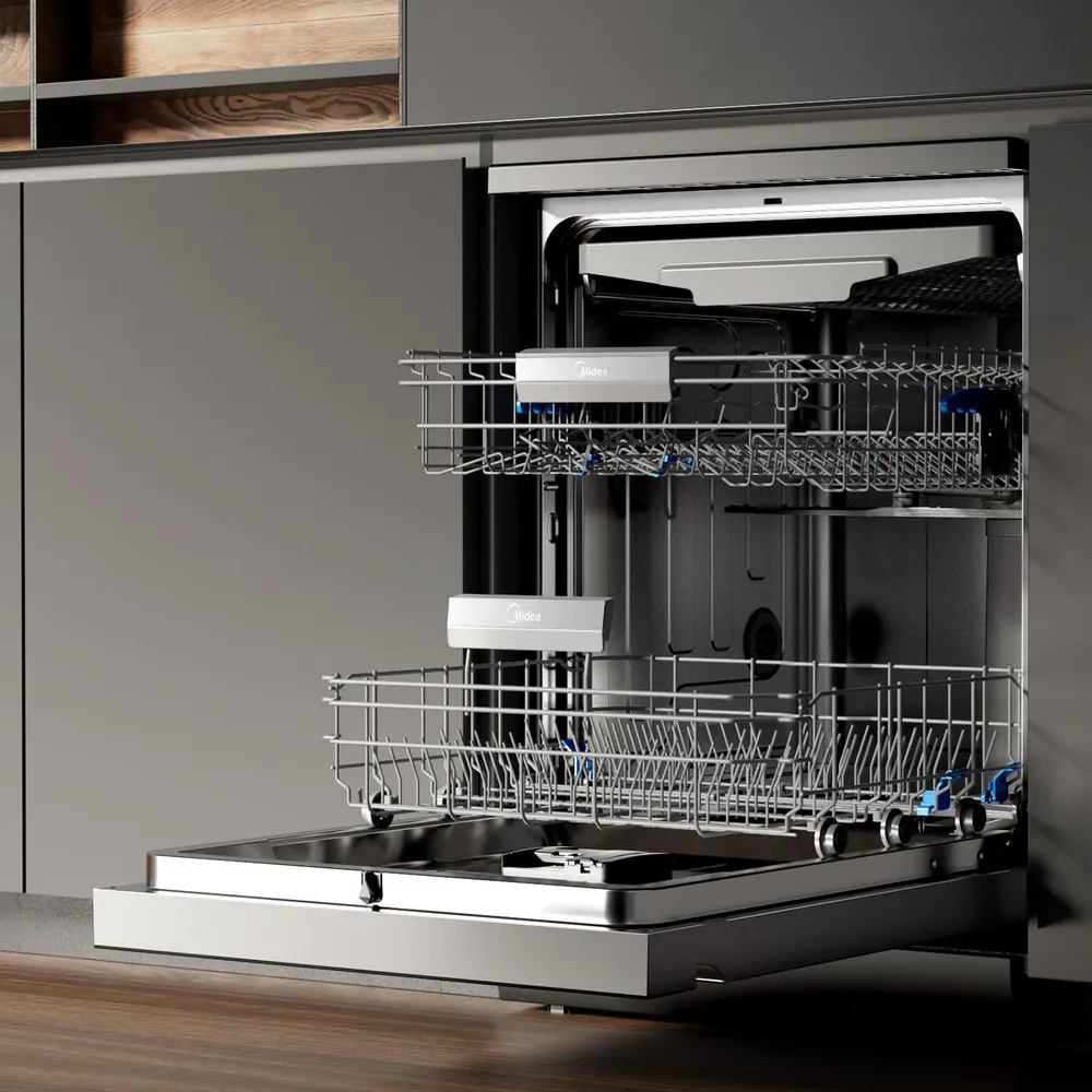 Midea MDWEF1533GBS 15 Cubiertos Black Inox, foto 11