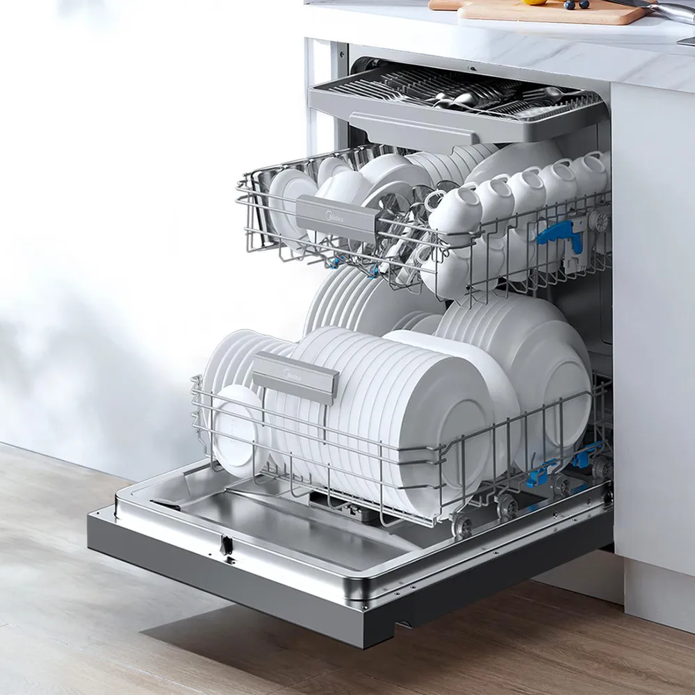 Midea MDWEF1533GBS 15 Cubiertos Black Inox, foto 12
