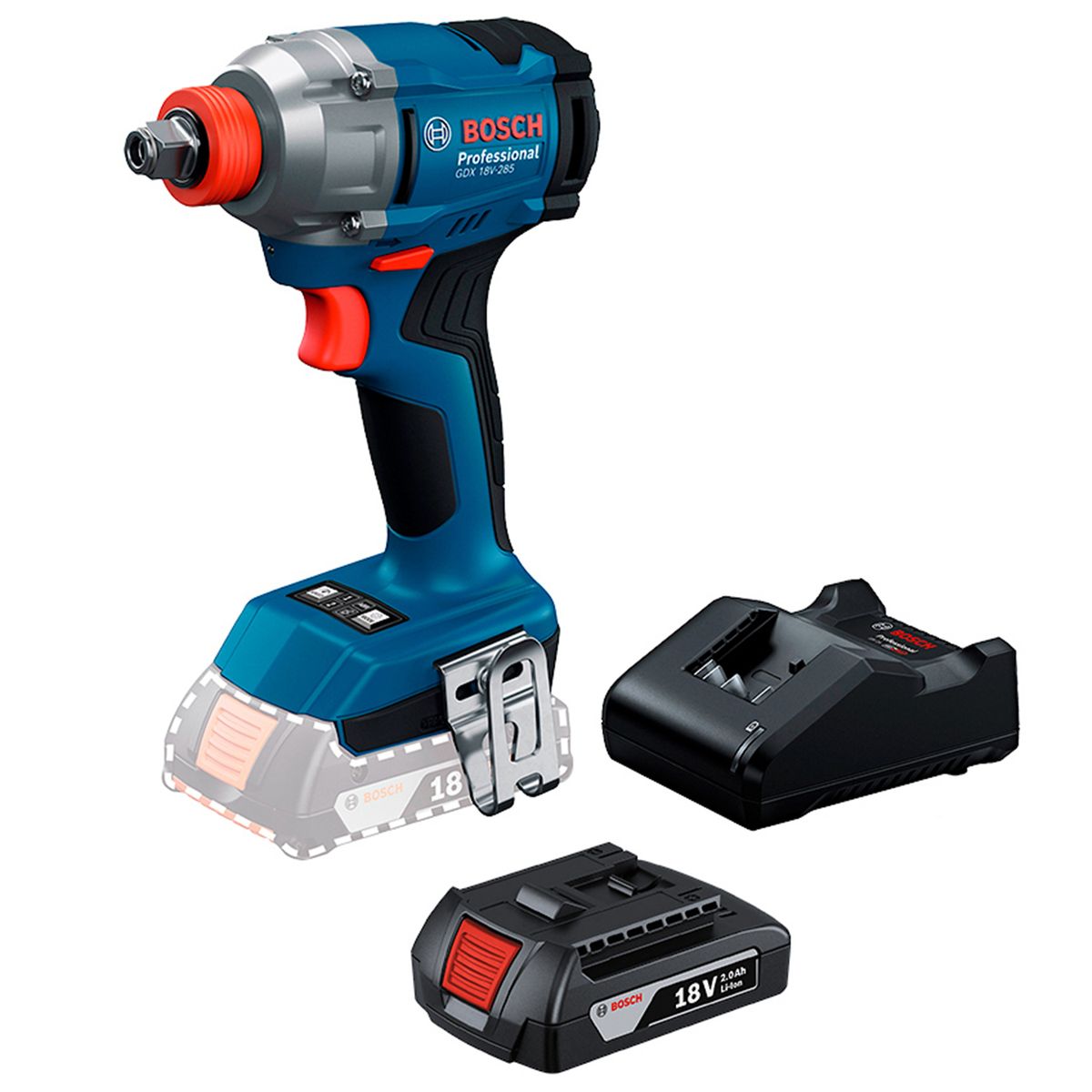 Atornillador y llave de impacto inalámbrico 18V + 1 batería + cargador, marca BOSCH - Foto Principal