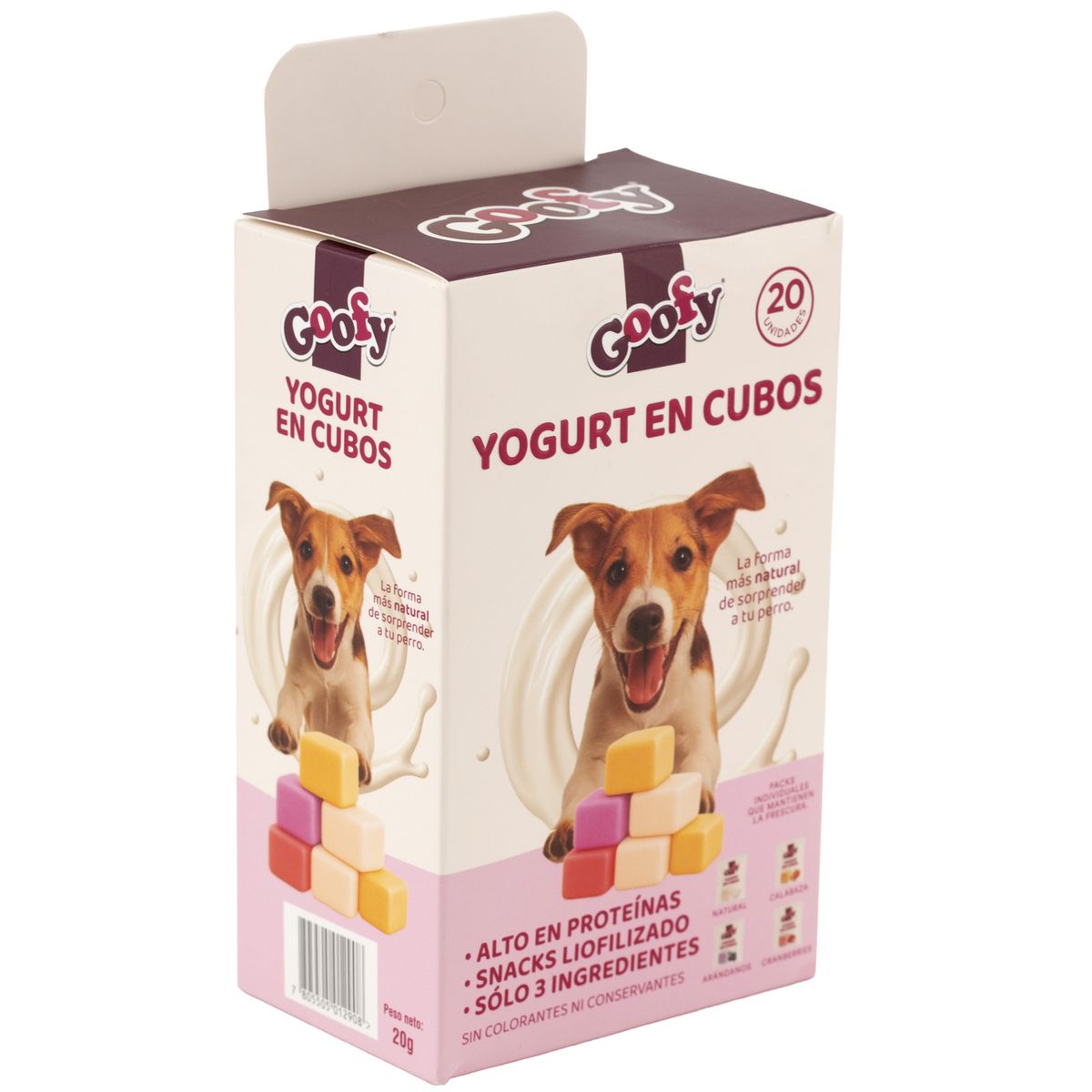 GOOFY - Snack para perros para Perro Todas las edades Sabor a Yogurt natural, arándanos, calabaza y leche de cabra 