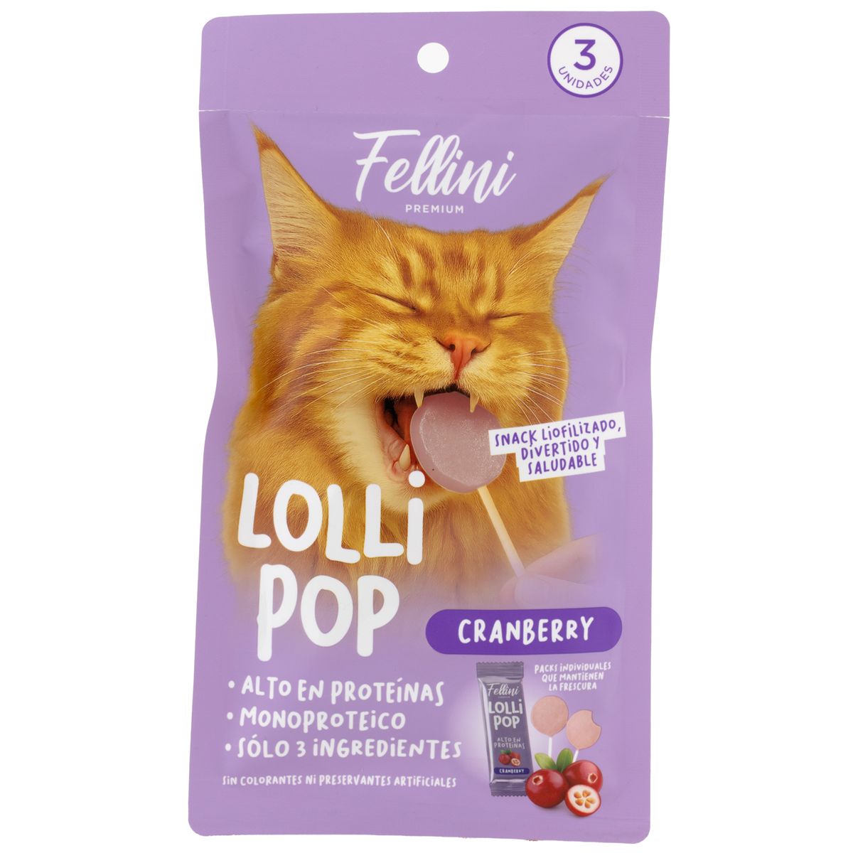 FELLINI - Snack para gato para Gato Todas las edades Cramberry 