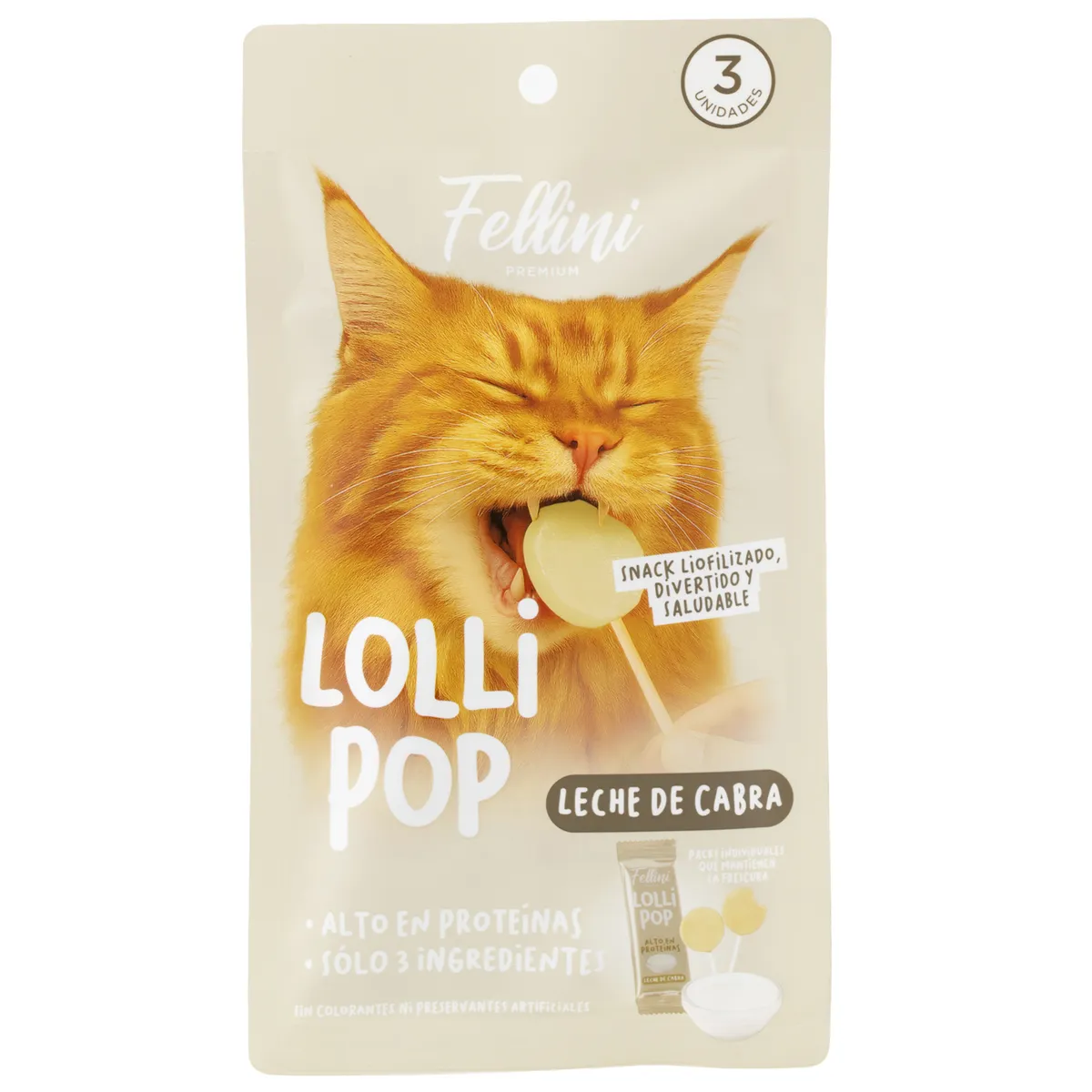 FELLINI - Snack para gato para Gato Todas las edades Leche de cabra 