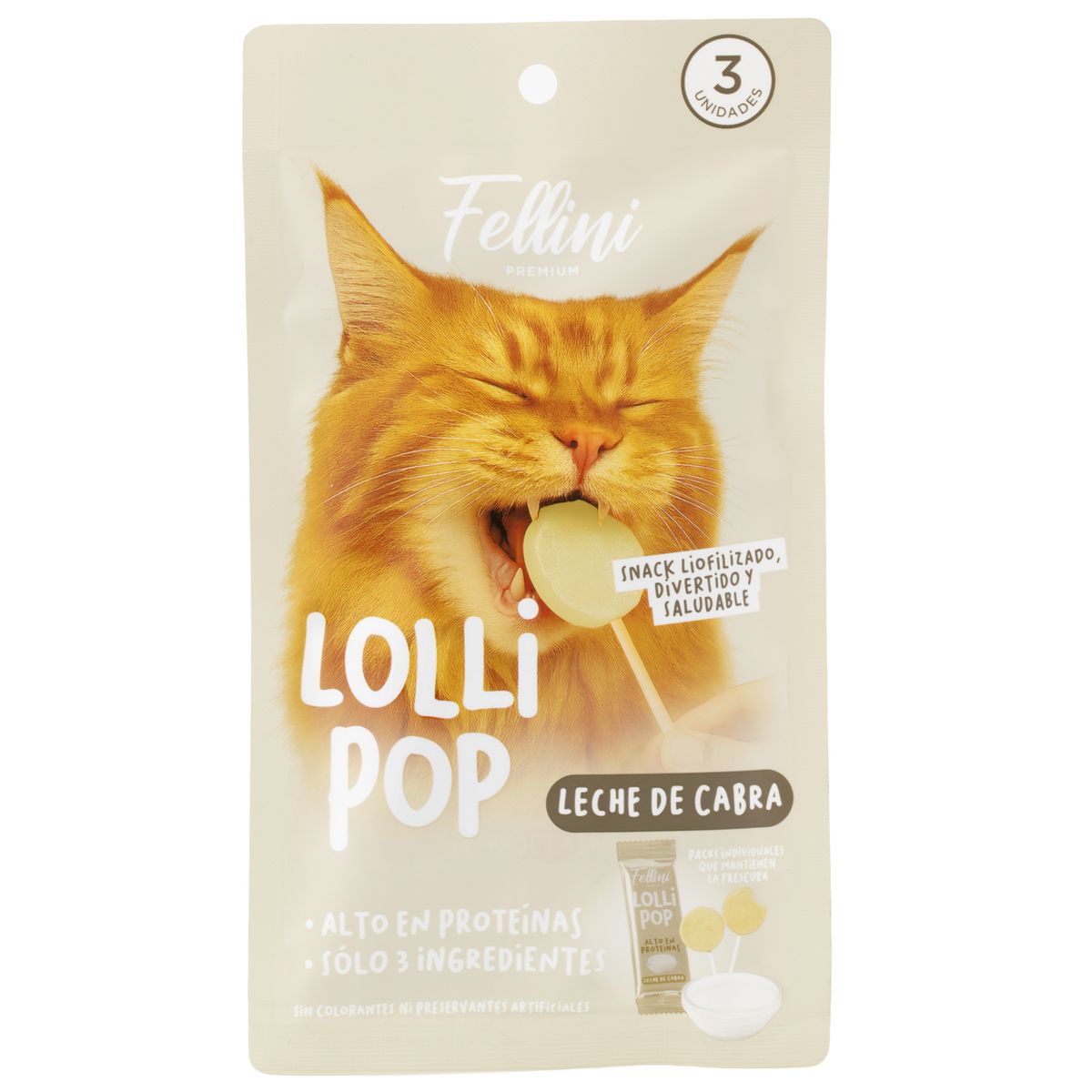 FELLINI - Snack para gato para Gato Todas las edades Leche de cabra 
