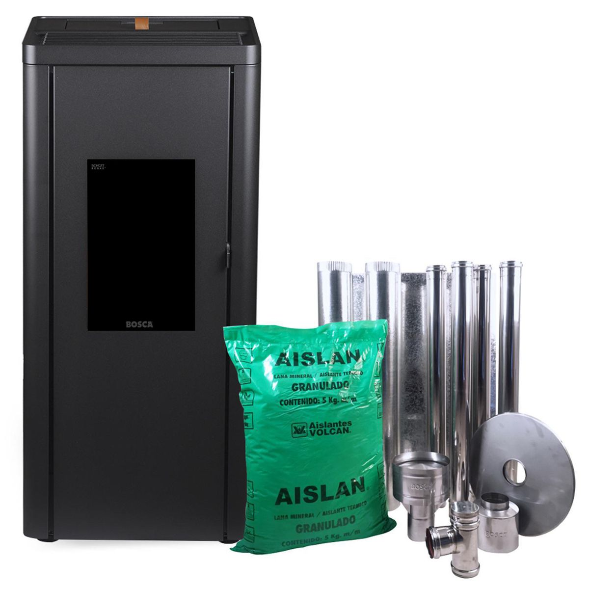 Estufa Pellet Silenzio Negro, marca BOSCA - Foto Principal