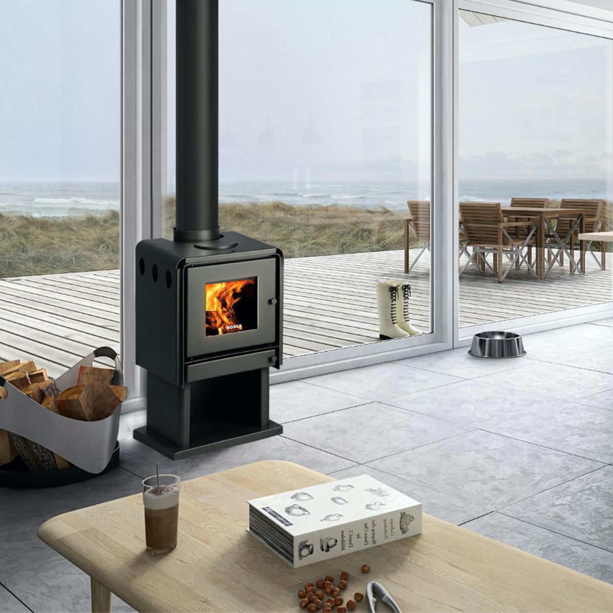 BOSCA - Calefactor Leña Multibosca 350 Charcoal