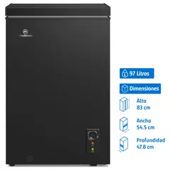 MADEMSA - Freezer Horizontal 97 Litros Negro H100B