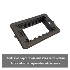 SINTHESI - Enchufe Duplex 10/16A Grafito Noir S17 Armado