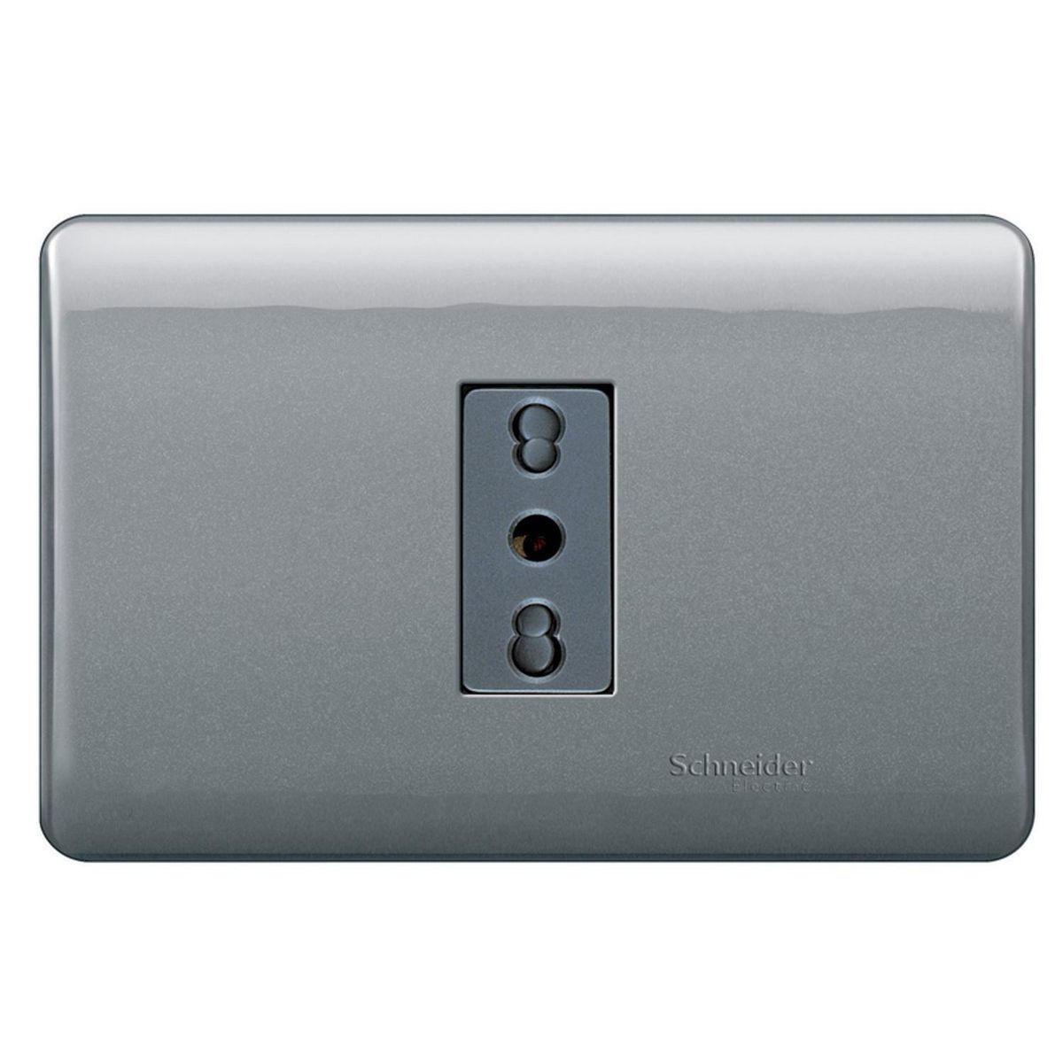 SCHNEIDER ELECTRIC - Placa Genesis Armada Con Toma Corriente 10/16A 2P+T - Humo