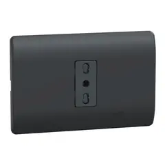 SCHNEIDER ELECTRIC - Placa Genesis Armada Con Toma Corriente 10/16A 2P+T - Black