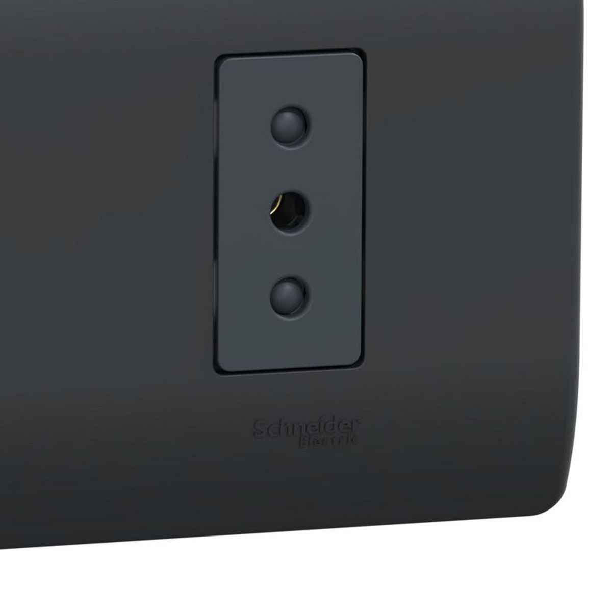 SCHNEIDER ELECTRIC - Placa Genesis Armada Con Toma Corriente 10/16A + Toma 10A - Black