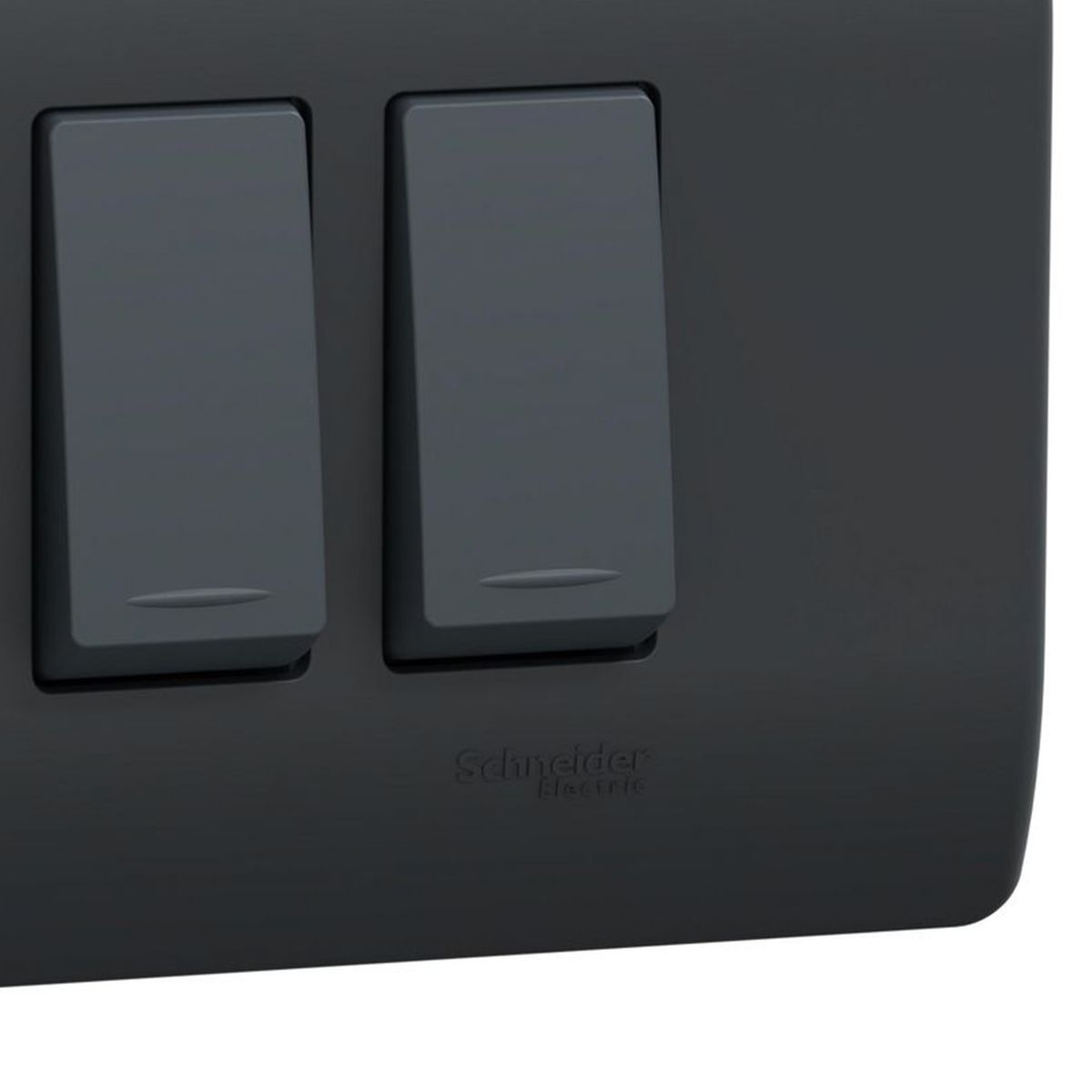 SCHNEIDER ELECTRIC - Placa Genesis Armada Con Interruptor Triple 9/24 16Ax 250V - Black