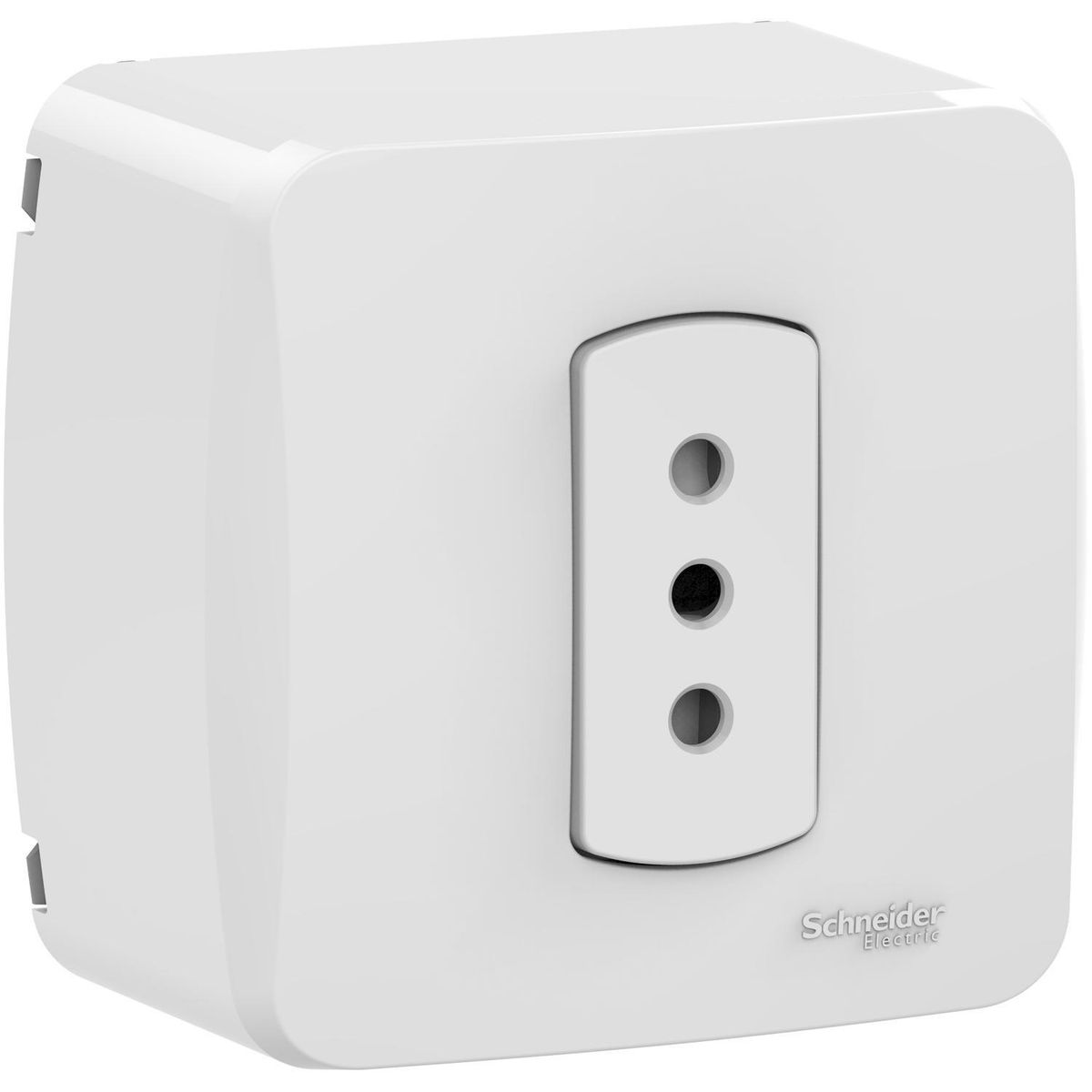 SCHNEIDER ELECTRIC - Casquete Miluz Armado Con Enchufe Simple 10A 250V Blanco