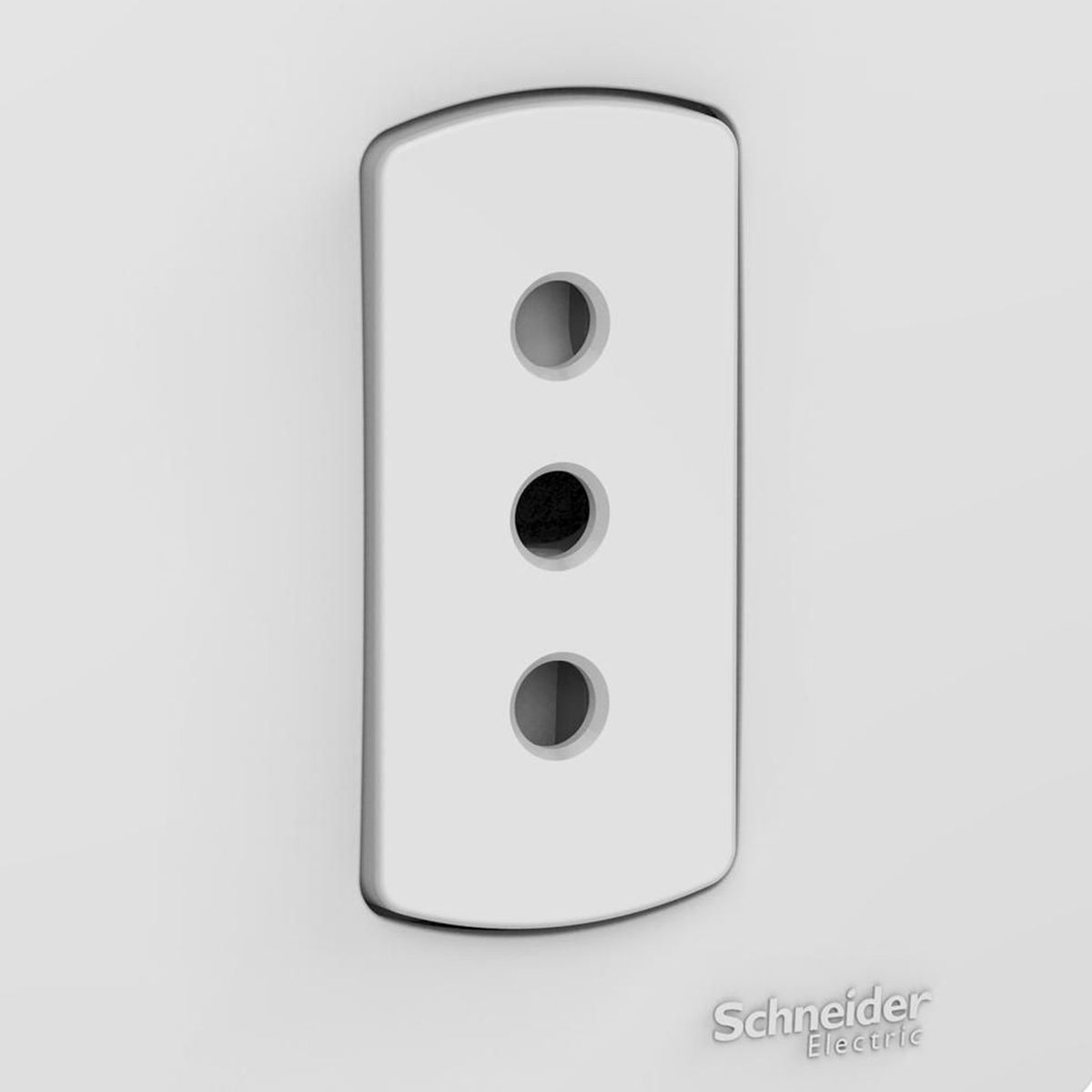 SCHNEIDER ELECTRIC - Casquete Miluz Armado Con Enchufe Simple 10A 250V Blanco