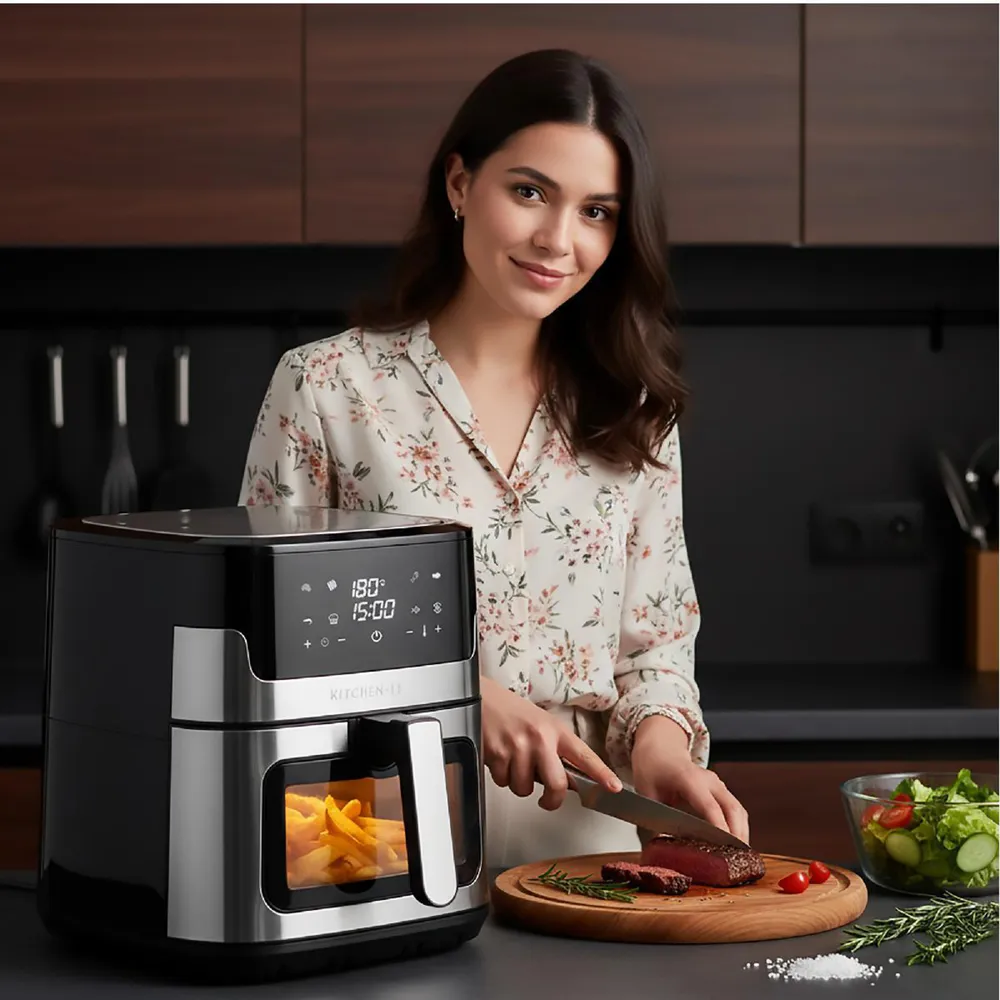 Kitchen-it Luxe Edition 8 L Negro y Plateado, foto 2