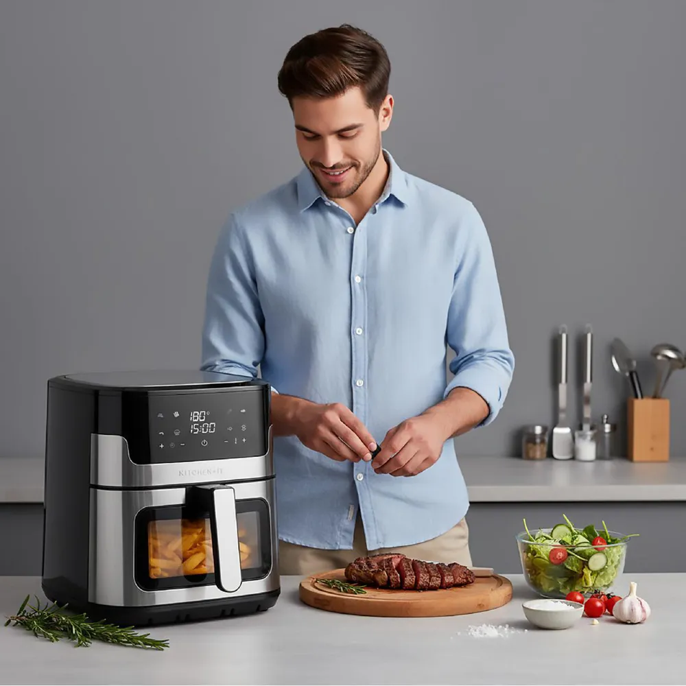 Kitchen-it Luxe Edition 8 L Negro y Plateado, foto 3