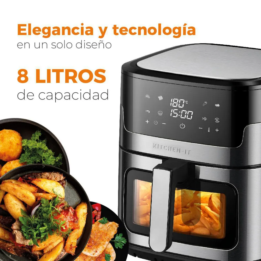 Kitchen-it Luxe Edition 8 L Negro y Plateado, foto 9