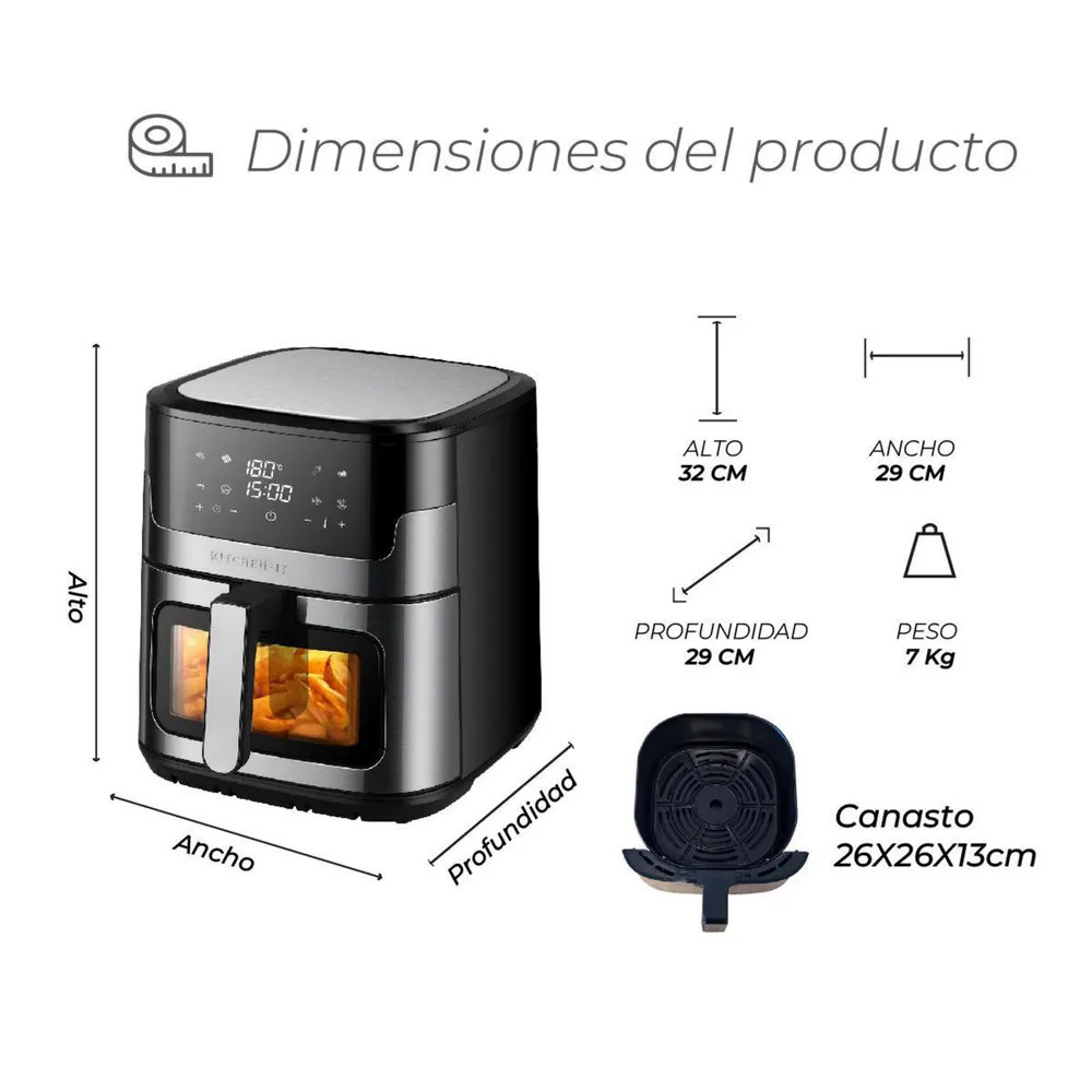 Kitchen-it Luxe Edition 8 L Negro y Plateado, foto 11